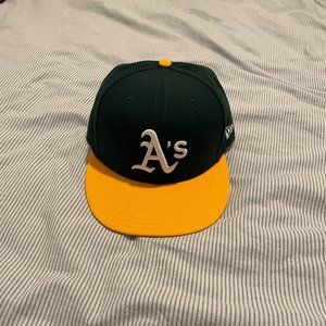 Oakland A's New Era fitted cap size 7 1/8"